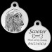 Afghan Hound Engraved 31mm Large Round Pet Dog ID Tag